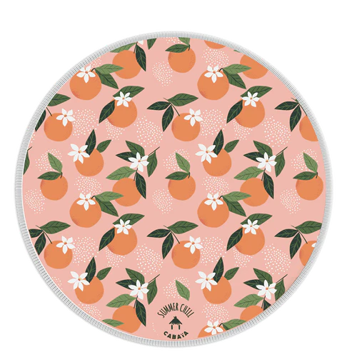 Serviette ronde Tulum orange
