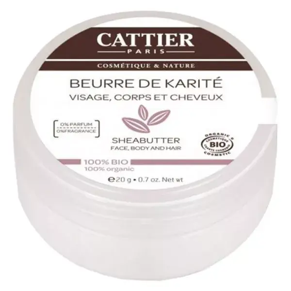 Manteiga de Karité 100% Orgânica Cattier 20g