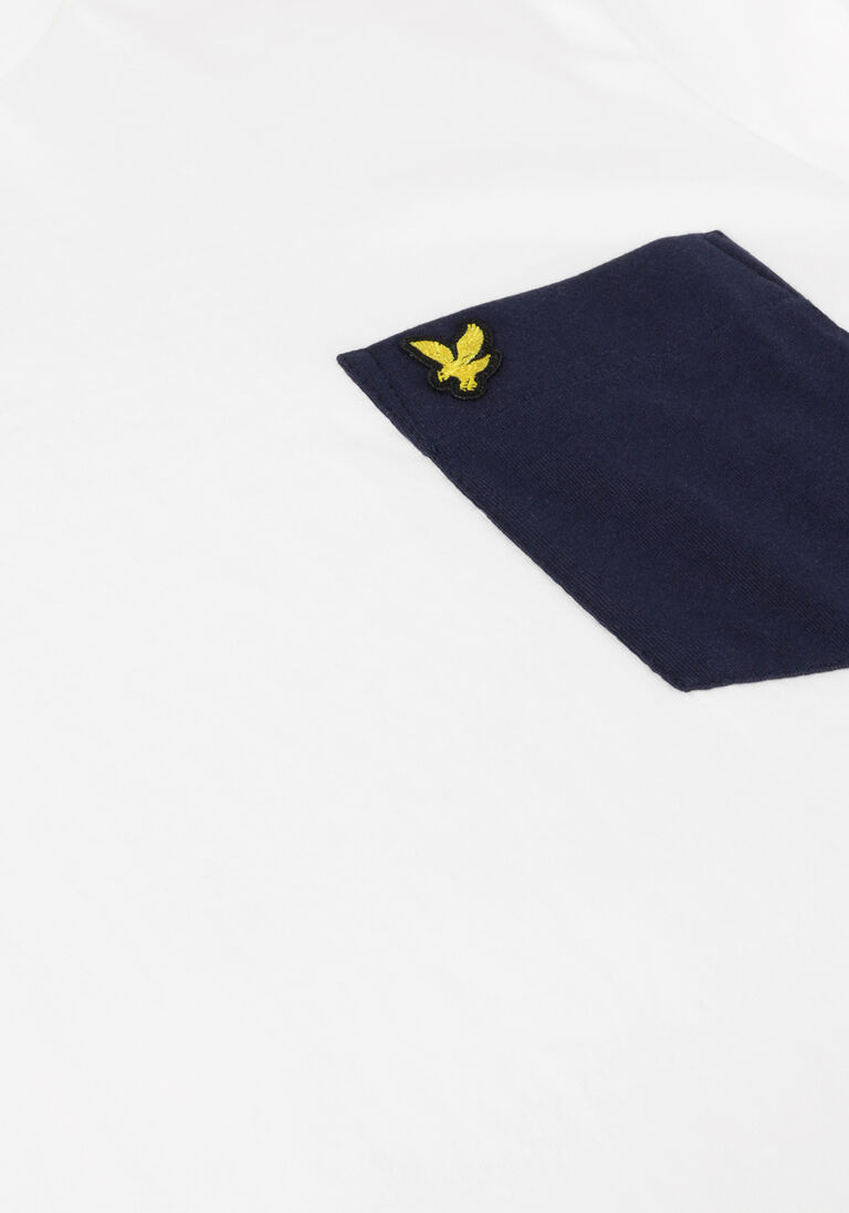 LYLE & SCOTT witte lyle & scott t-shirt contrast pocket t-shirt