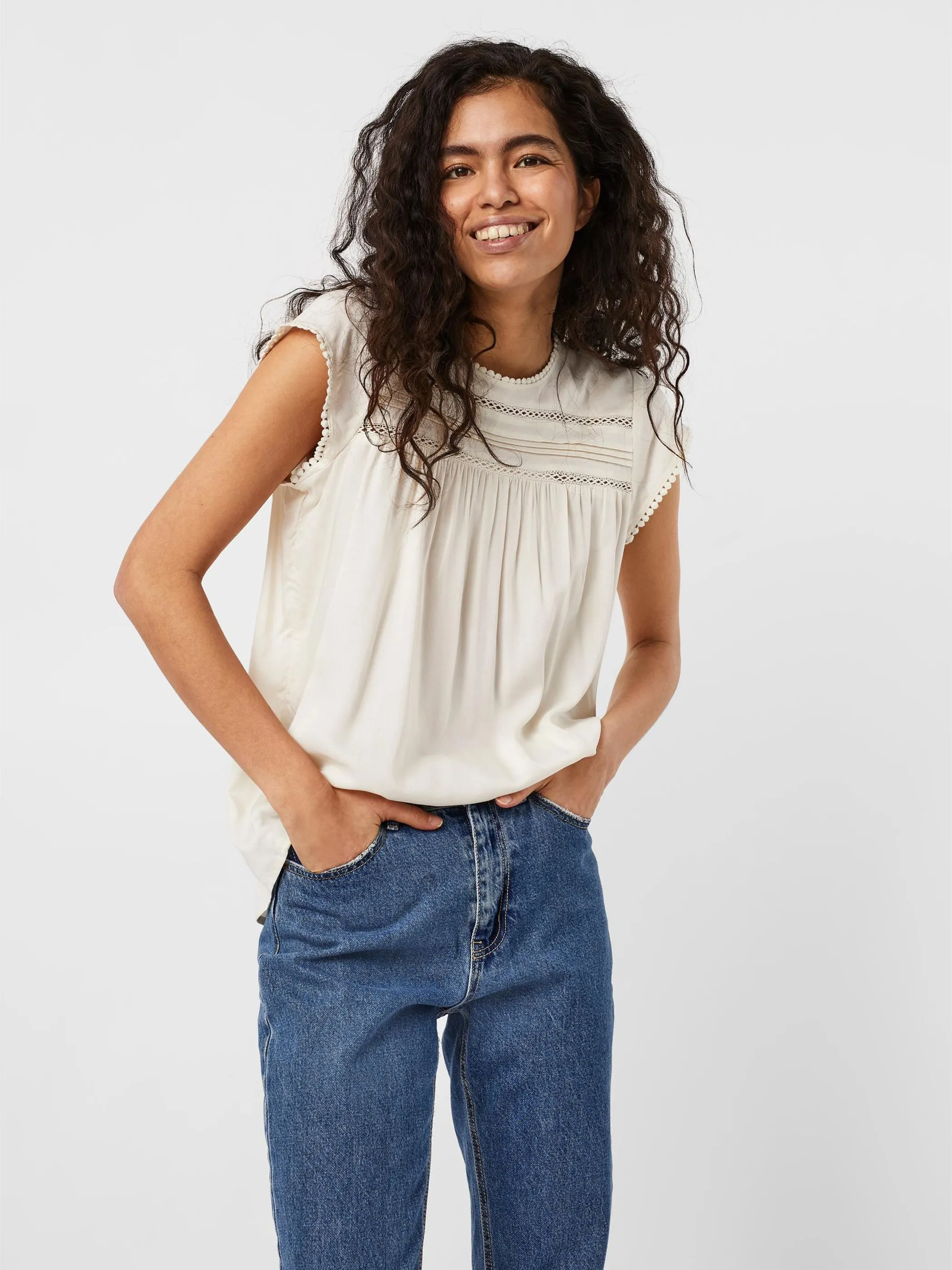 Vero Moda VMDEBBIE PLEAT S/L TO Schlupfbluse