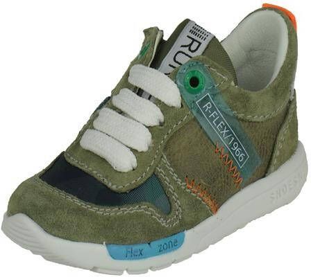Shoesme Sneakers | Jongens | Army Green | Leer