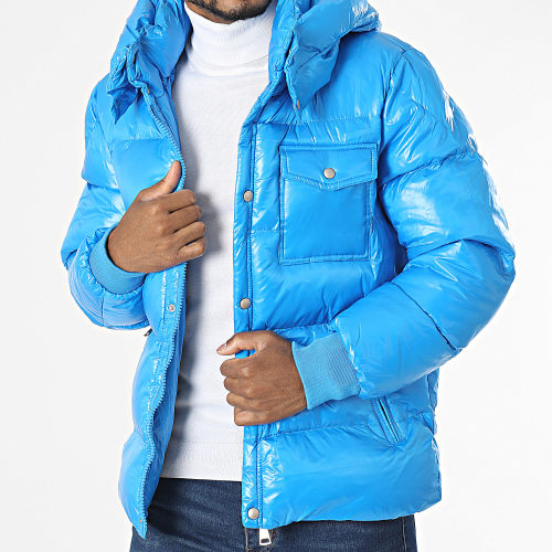 Doudoune Capuche Bleu Clair