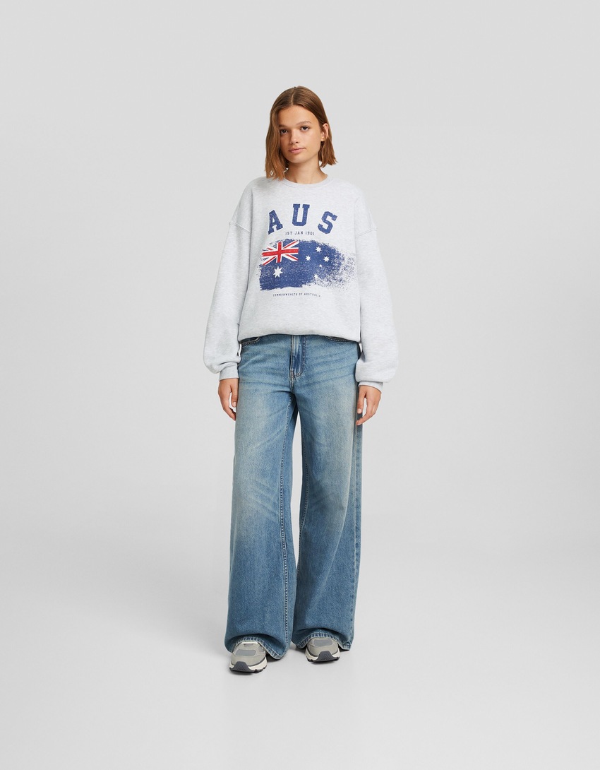 Moletom estampado oversized