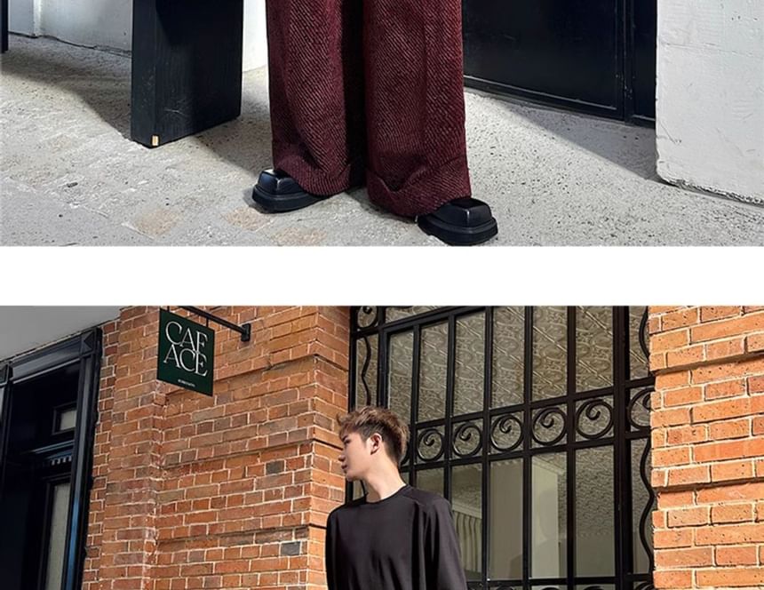Omozando - Mid Rise Wide Leg Pants