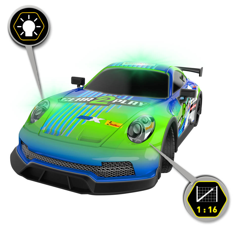 Gear2Play op afstand bestuurbare Night Flash raceauto - 1:16