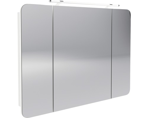 LED spiegelkast FACKELMANN Milano 110x78x15,5 cm wit 3 deuren