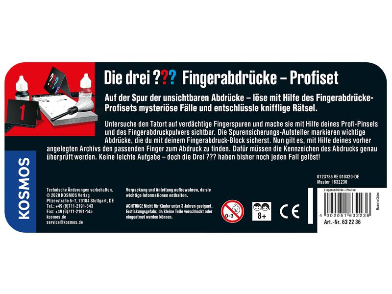 Kosmos Detektivausrüstung Die drei ??? Fingerabdrücke-Profi Basis-Ausstattung für Nachwuchs-Detektive