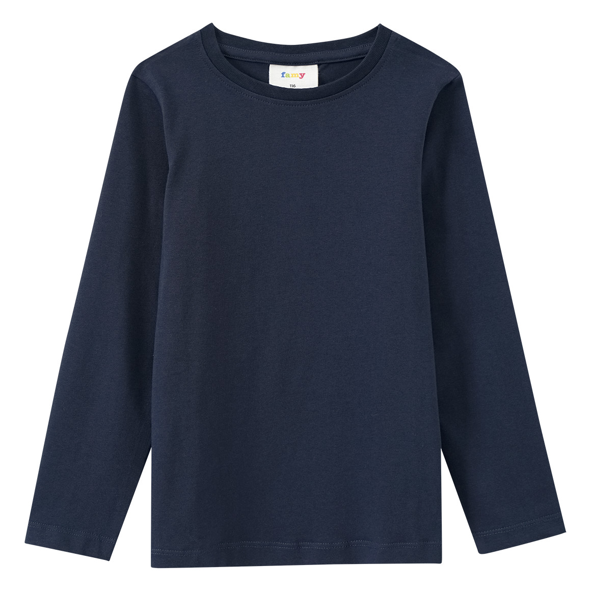 Famy 3 Mädchen Langarmshirts im Set hellblau / pink / dunkelblau