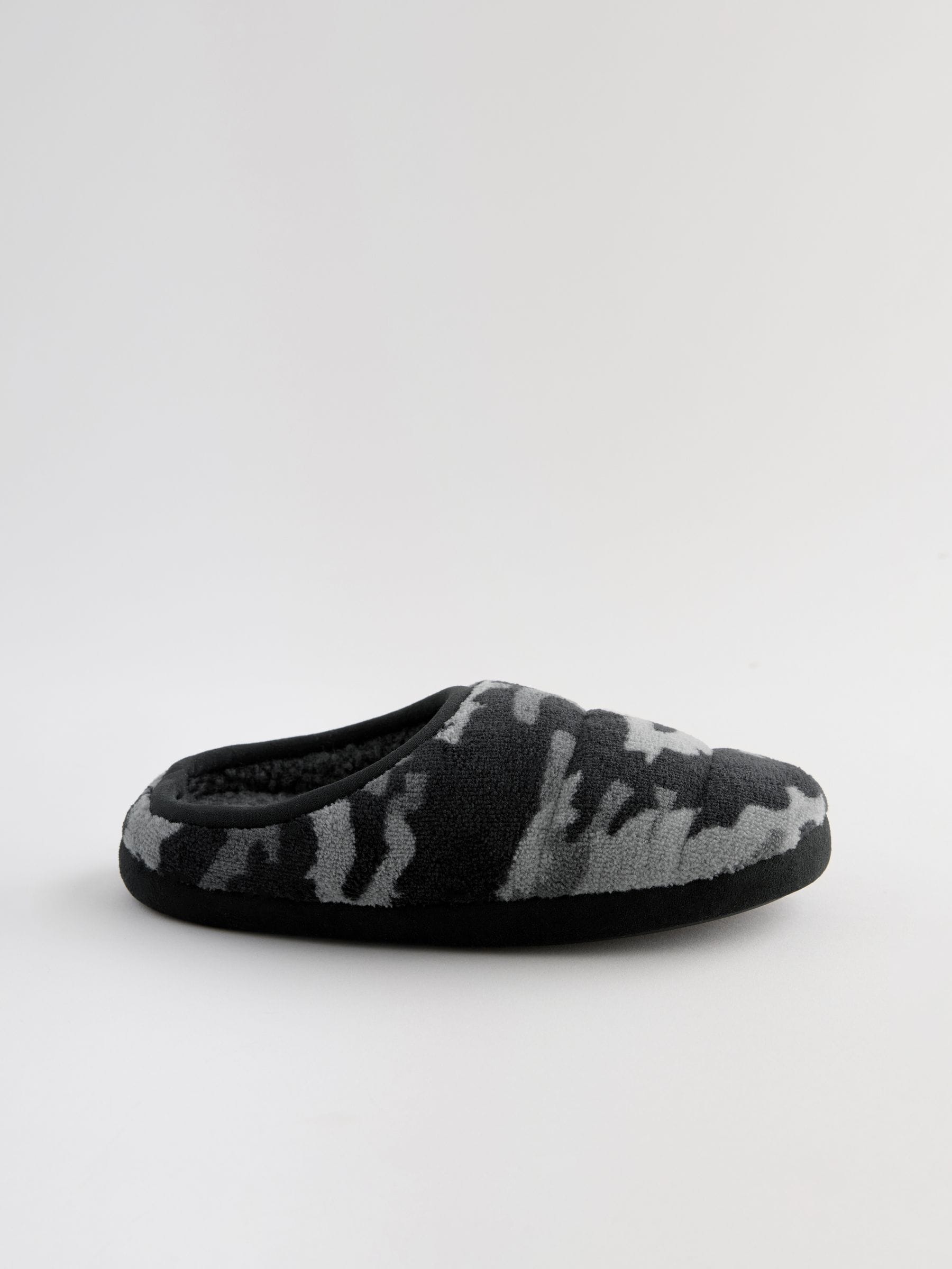 Grijs camouflage - Instappantoffels met warme voering