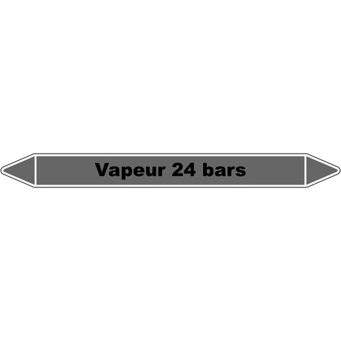 Marqueur tuyauterie - Vapeur 24 bars - Vinyle laminé - NFX 08-105
