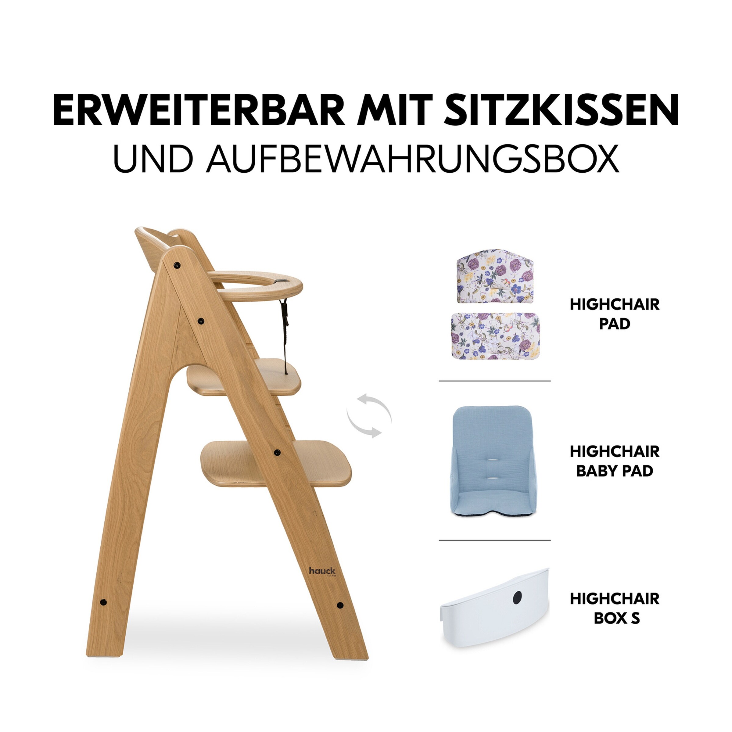Hauck Hochstuhl Arketa Eiche