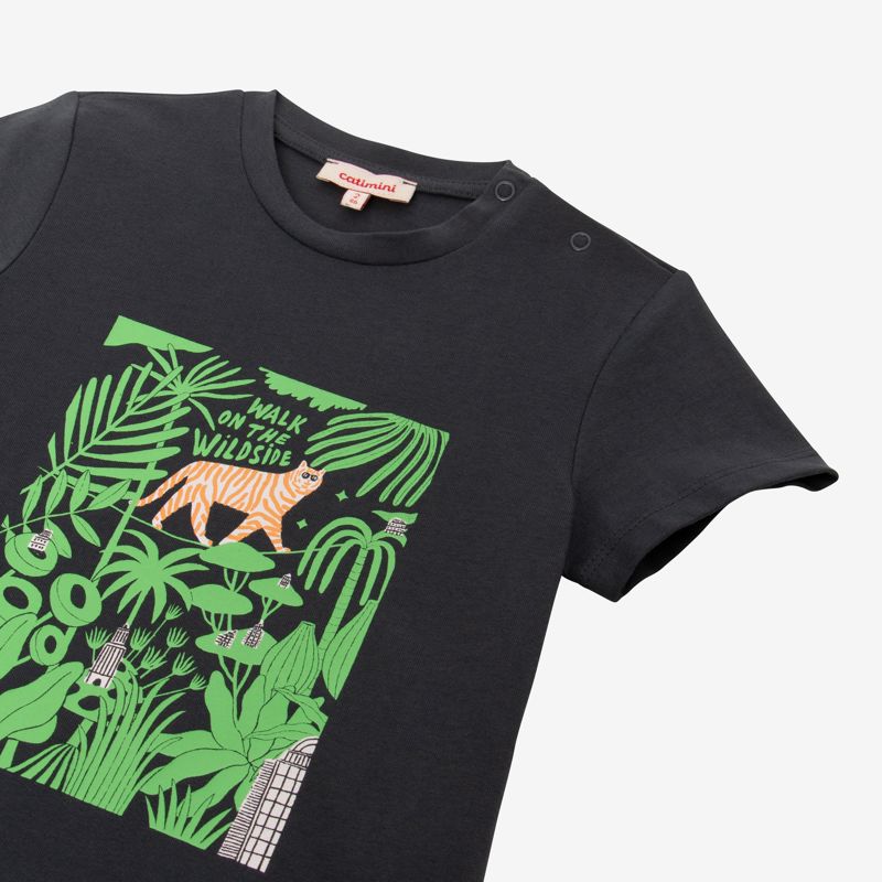 T-shirt bébé garçon jungle gris Catimini Gris ou noir