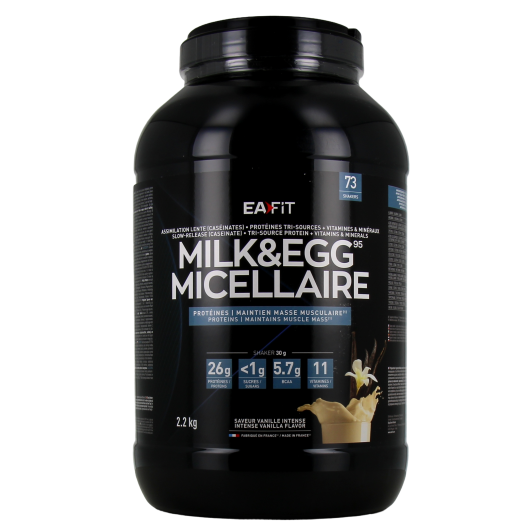 Eafit Milk & Egg 95 Micellaire - Protéines saveur Vanille ou Chocolat