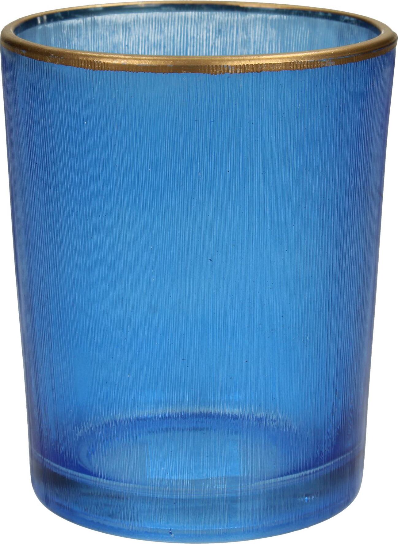 HD Collection waxinelichthouder blauw D 7,7 H 9,7 cm