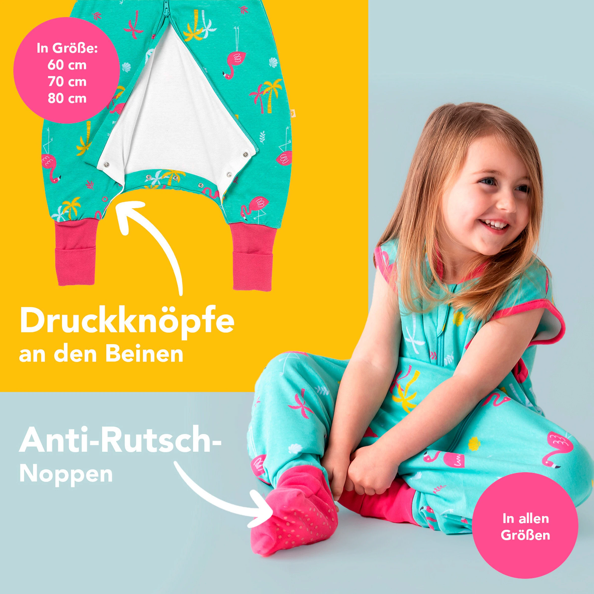 schlummersack Schlafsack mit Füßen 1.0 Tog Flamingo