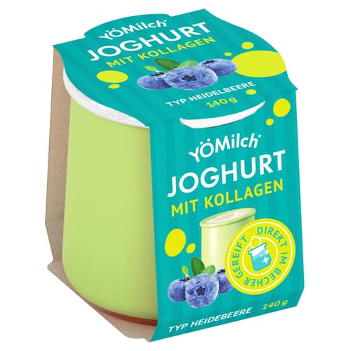 YOMilch Kollagen Joghurt mit Heidelbeeren 3,8% Fett