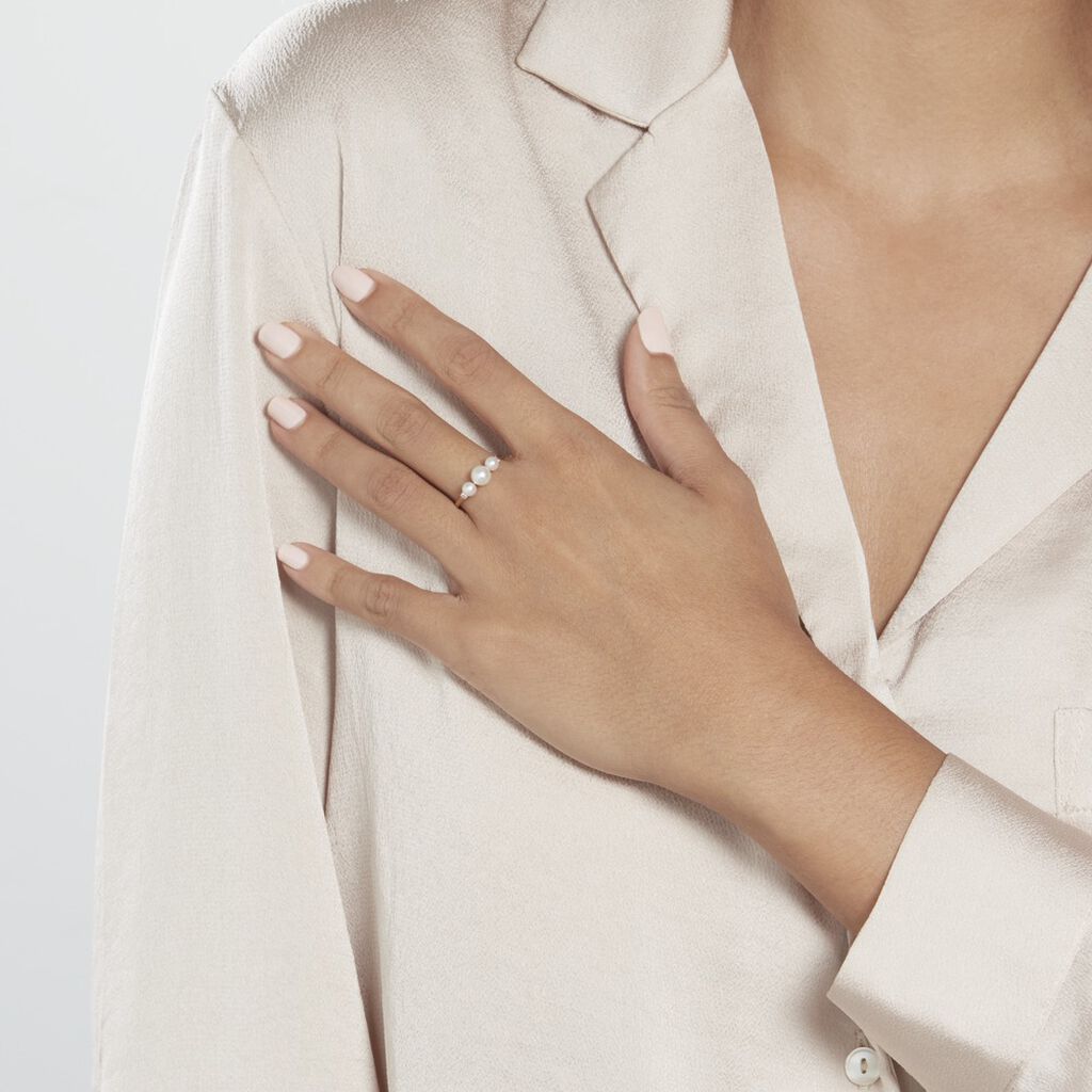 Bague Jwan Or Jaune Perle De Culture