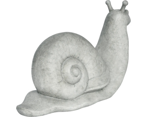 Tuinfiguur slak Lafiora 37 x 16 x 24,5 cm lichtgrijs
