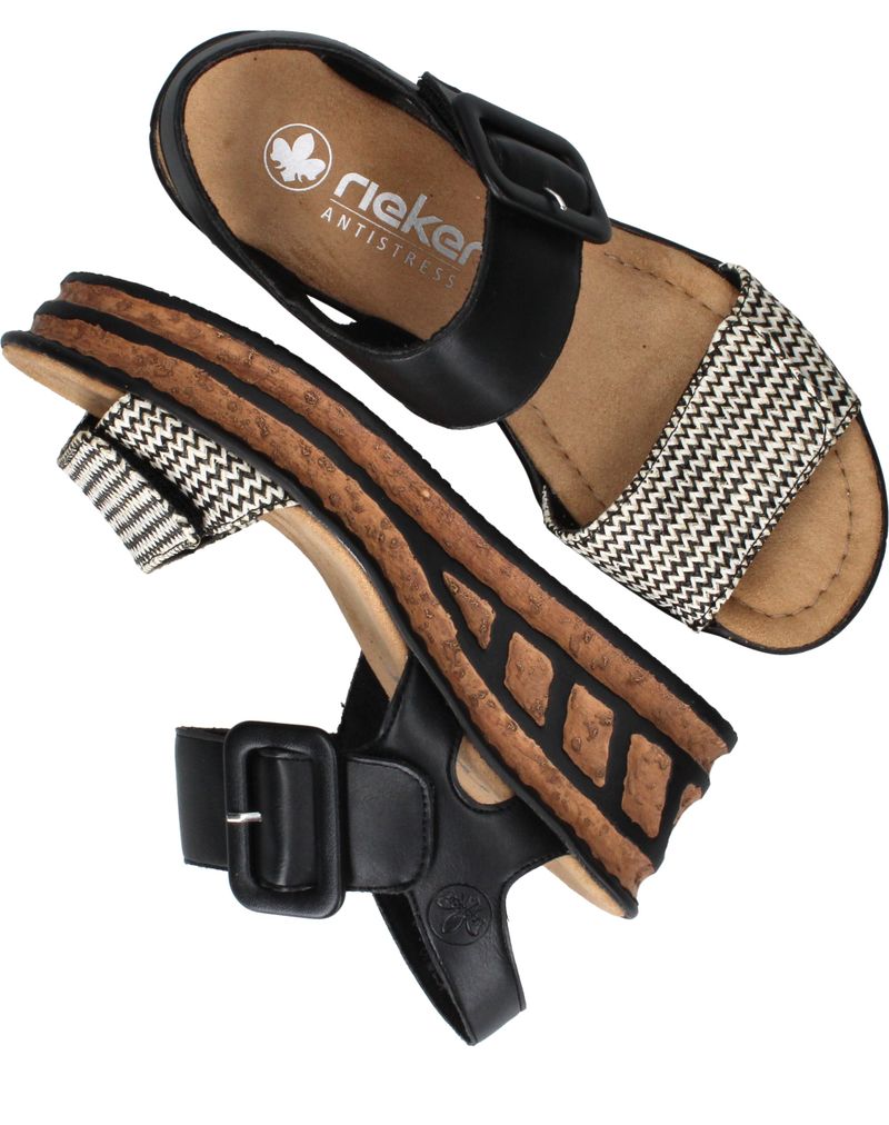 Rieker Sandalen Zwart Dames