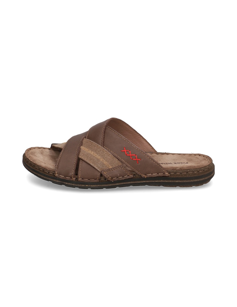 Lederkombination Pantoffel