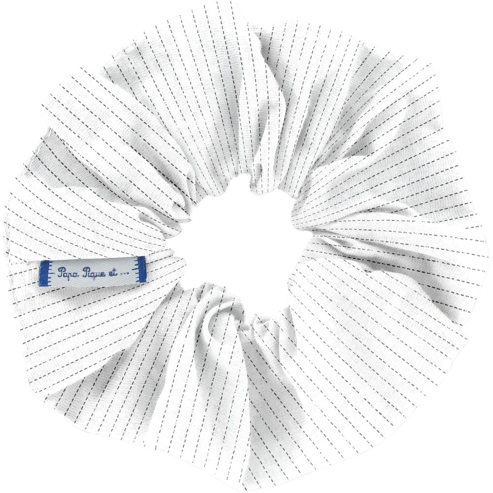 Chouchou Gaze Lurex Blanc