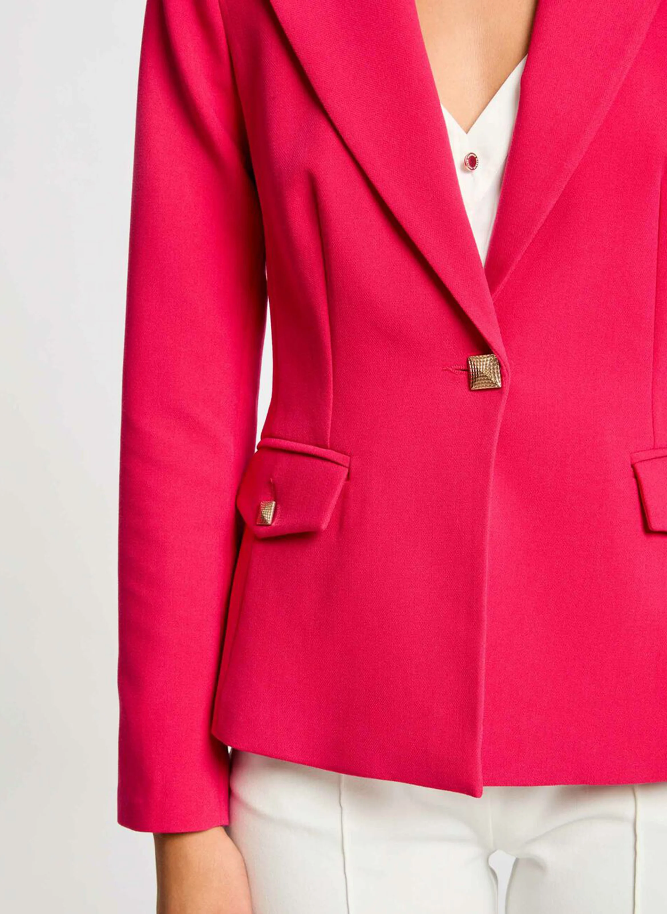 VESK.F - Veste col tailleur | Rose