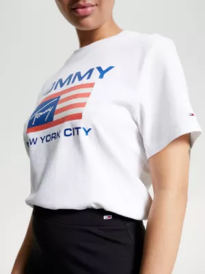 Camiseta de corte clássico com logo moderno