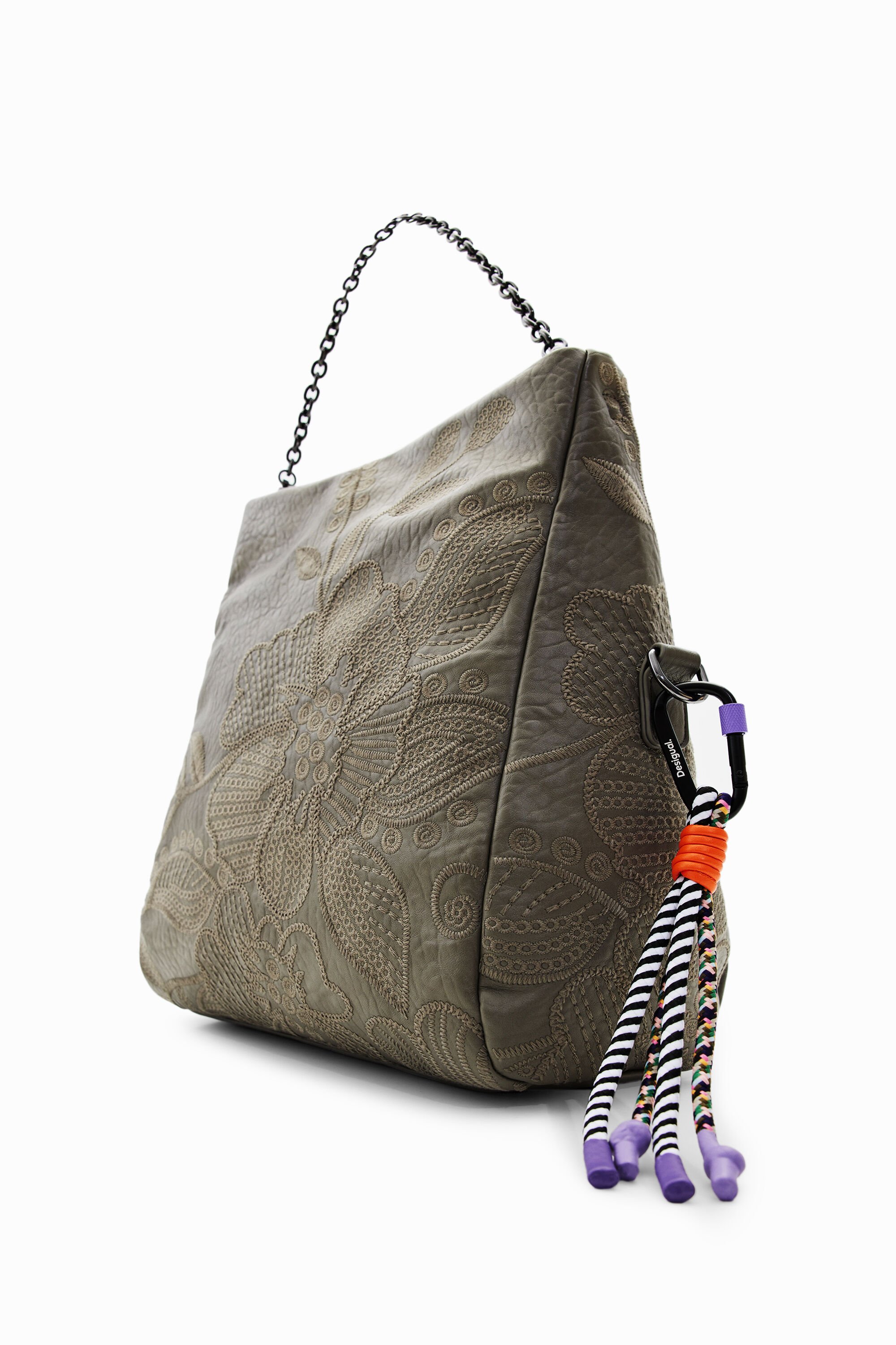 Sac moyen broderie fleurs