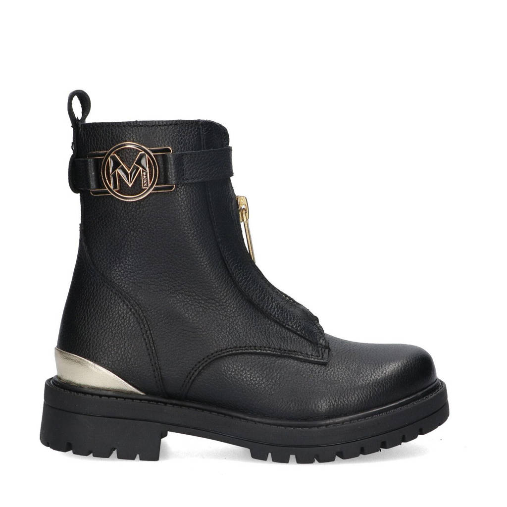 Mexx leren enkelboots zwart
