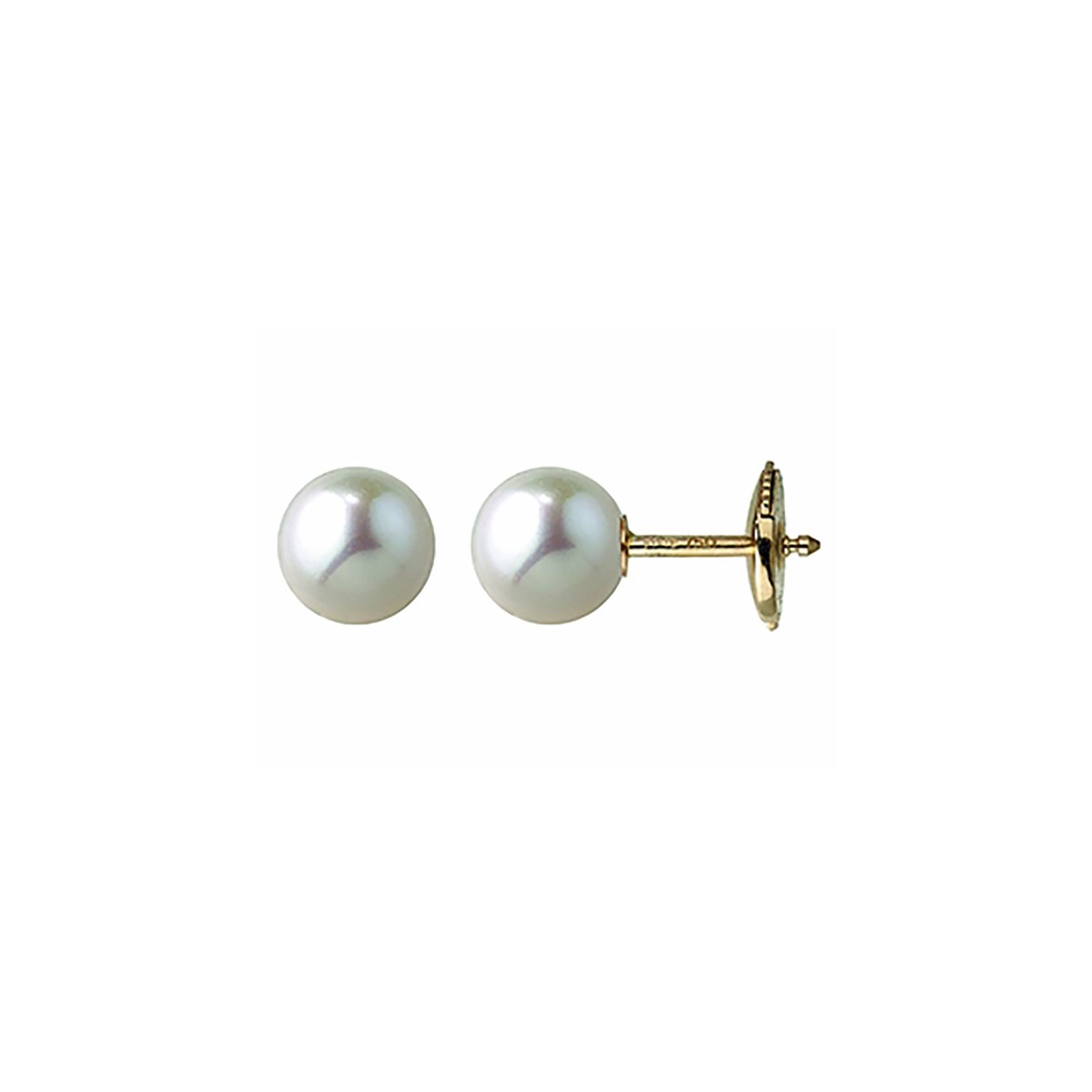 Boucles d'oreilles Brillaxis perle d'eau douce6mm