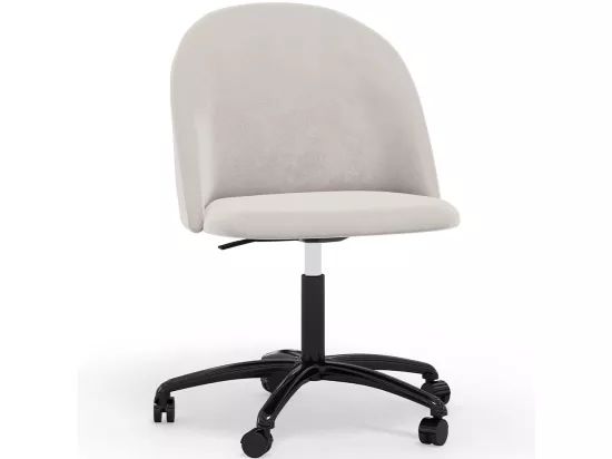 Chaise de Bureau Rembourrée - Velours - Evelyne Beige