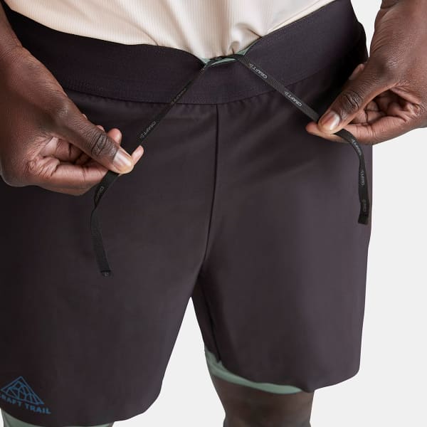 Short running CRAFT PRO TRAIL 2IN1 SHORTS M SLATE-THYME