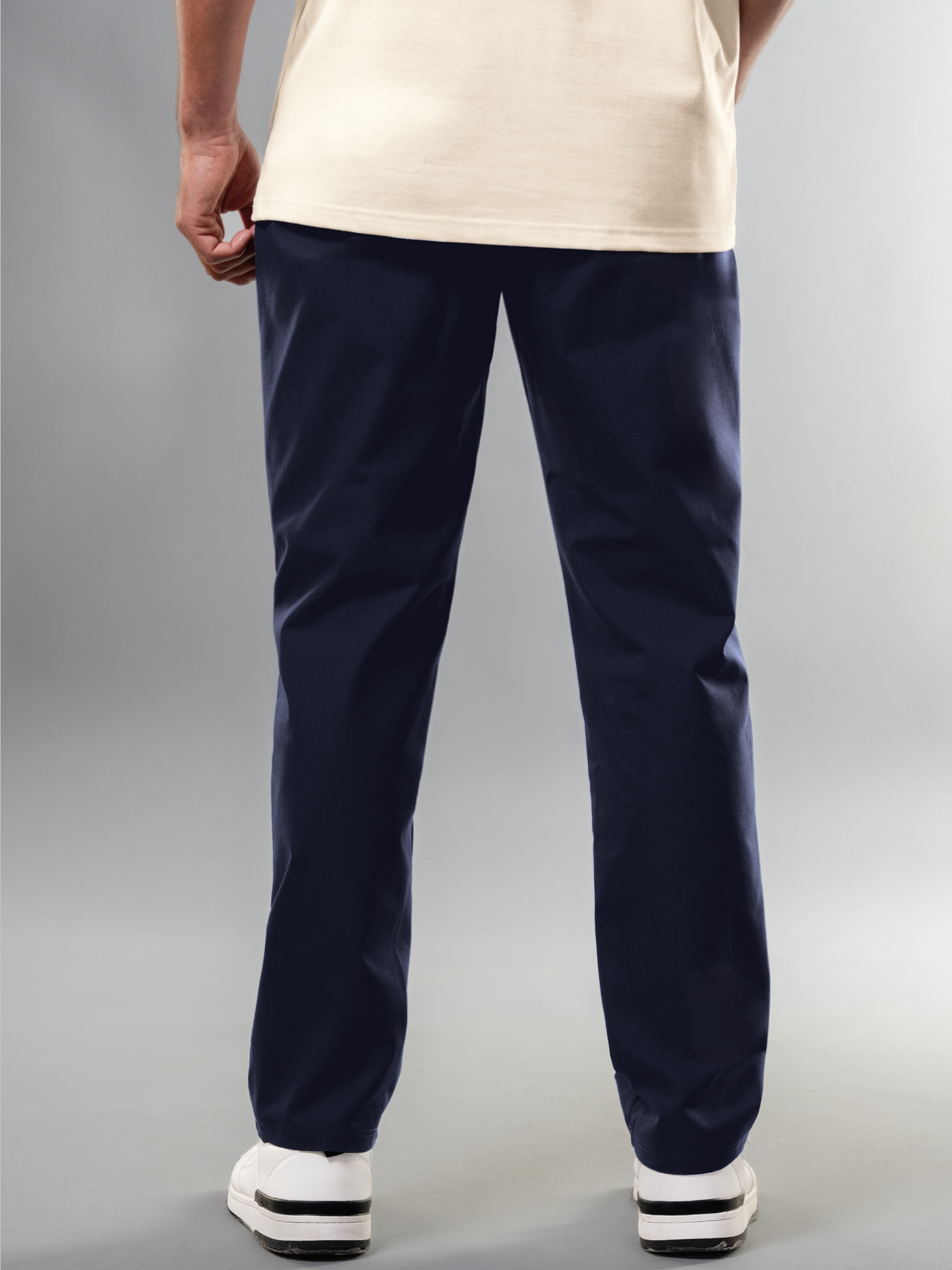 Freizeithose aus 100% Baumwolle Navy