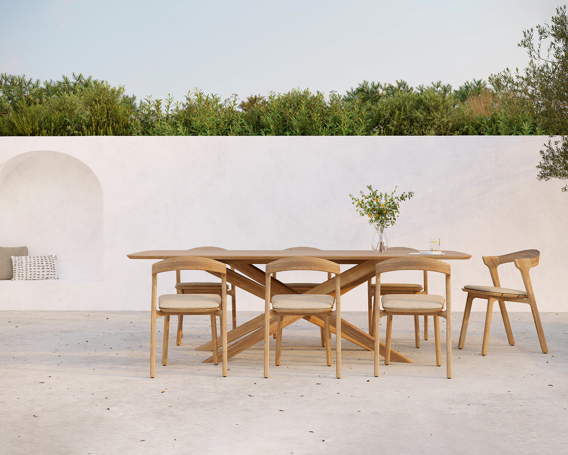 Teak Mikado tuintafel - 203x104