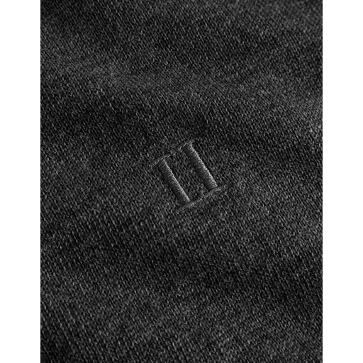 Les Deux Greyson Half-Zip Merino Striktrøje, Dark Grey Melange, XL