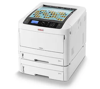 OKI C844dnw - Printer - farve - Duplex - LED - A3 - 1200 x 1200 dpi - op til 36 spm (mono) / op til 36 spm (farve) - kapacitet: 400 ark - USB 2.0, Gigabit LAN, Wi-Fi(n), NFC, USB 2.0 vært