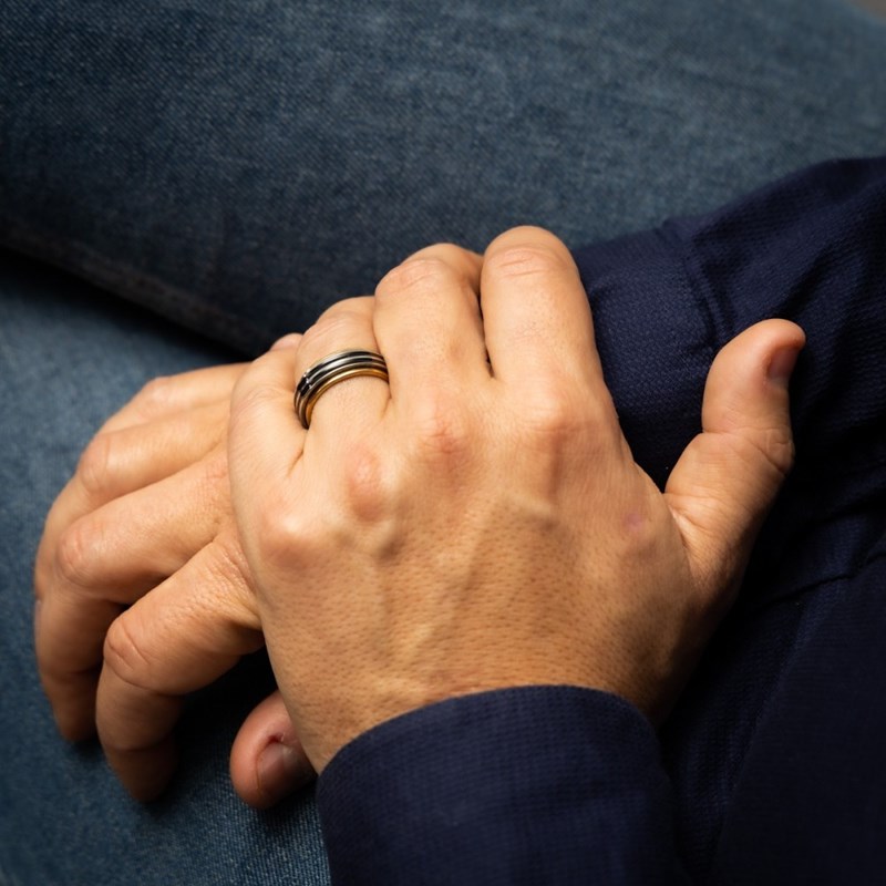 Bague Anneau pour Homme Acier