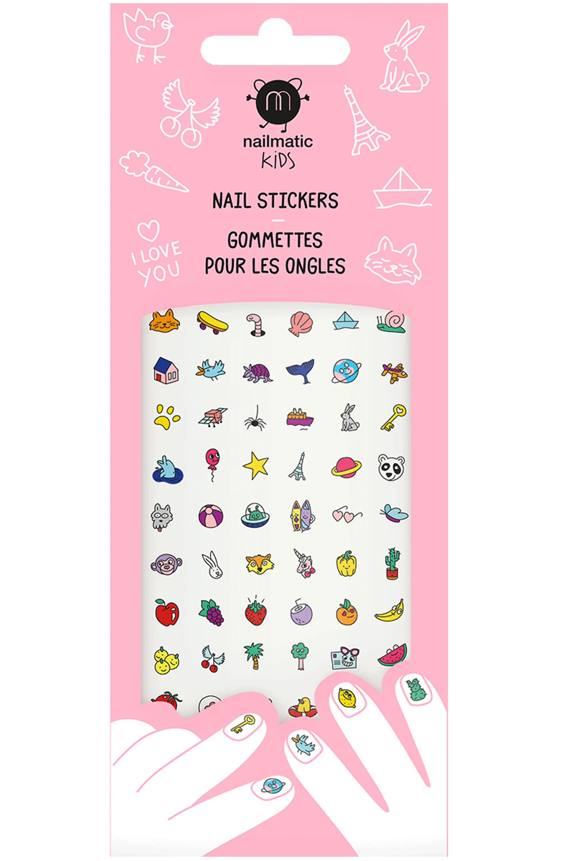 Nailmatic 72 gommettes ongles pour enfant-9 g