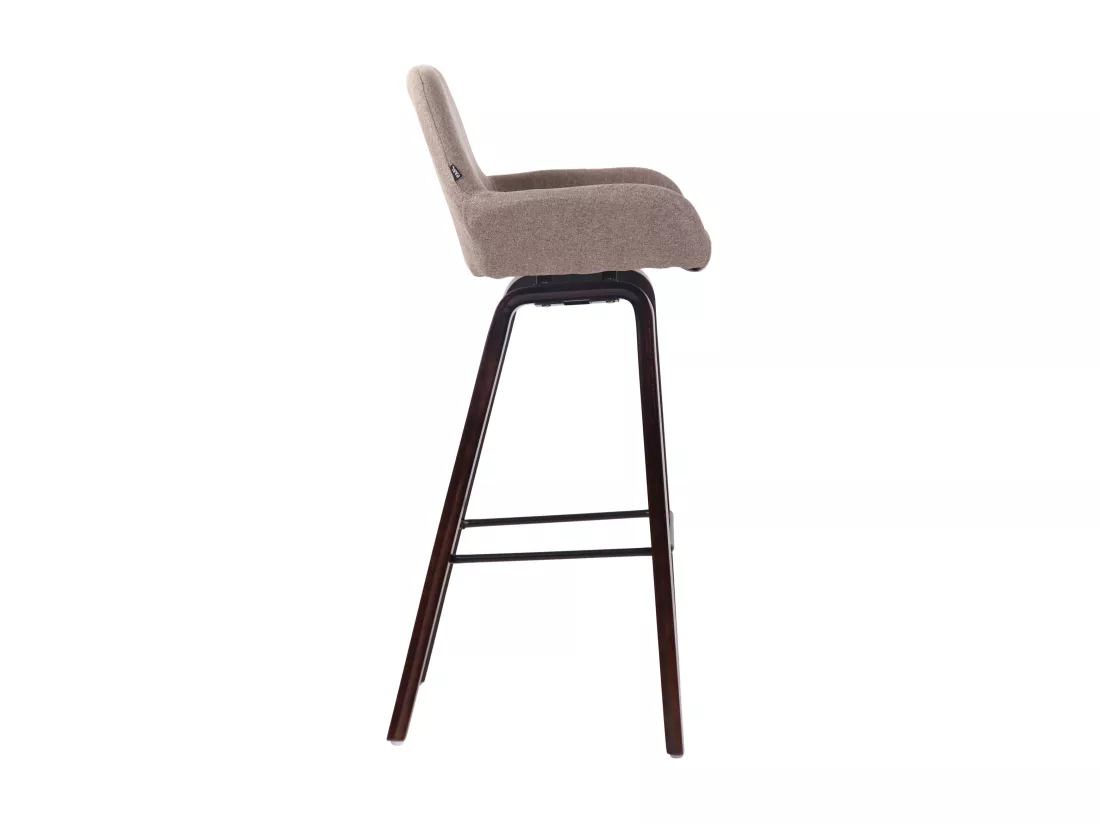 Tabouret de bar - Tissu & Bois - Taupe - Newnan