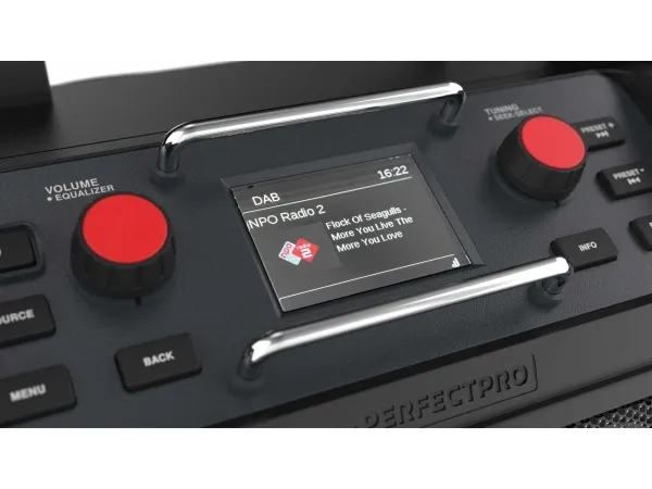 Perfectpro Rockpro, Arbejdsområde, Digital, DAB , FM, 30 W, 7,62 cm, Sort, Rød
