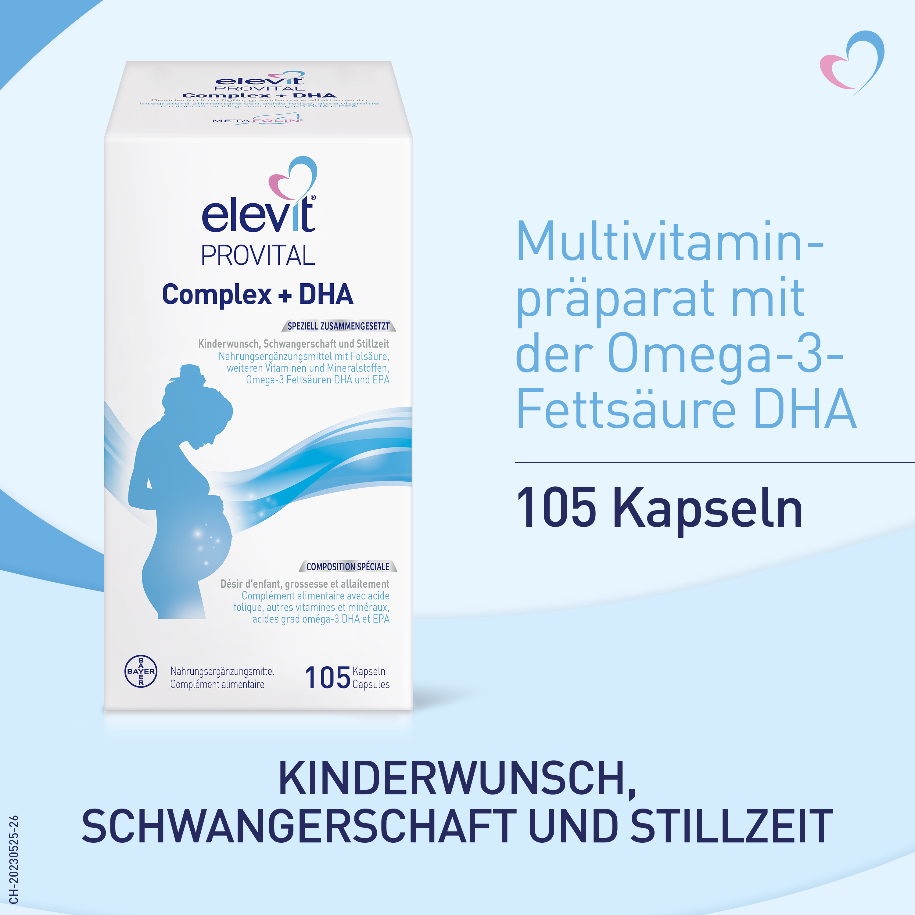 ELEVIT Provital Complex   DHA Kaps Blist 105 Stk