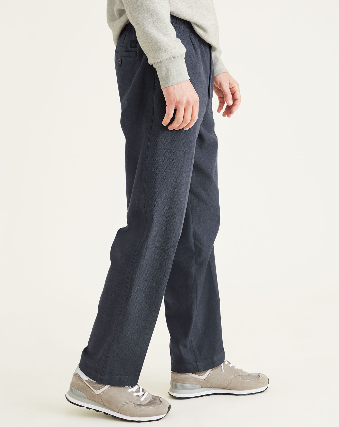 Dockers Pantalon en Coton Bio Pull On Tapered imprimé bleu marine