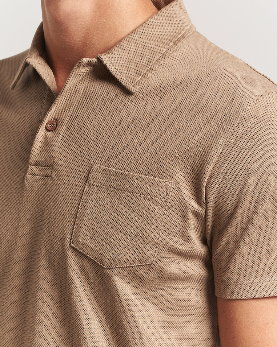 Sunspel Riviera Polo Shirt Dune