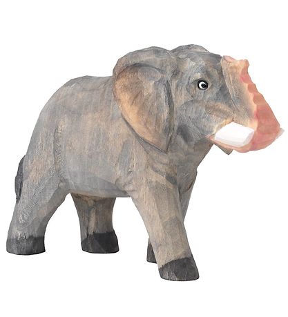 ferm Living H?ndlavet Figur - 11,5 cm - Gr? Elefant