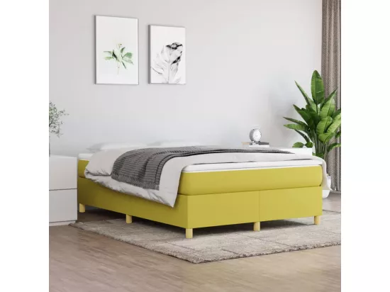 Sommier tapissier Vert 140x200 cm Tissu