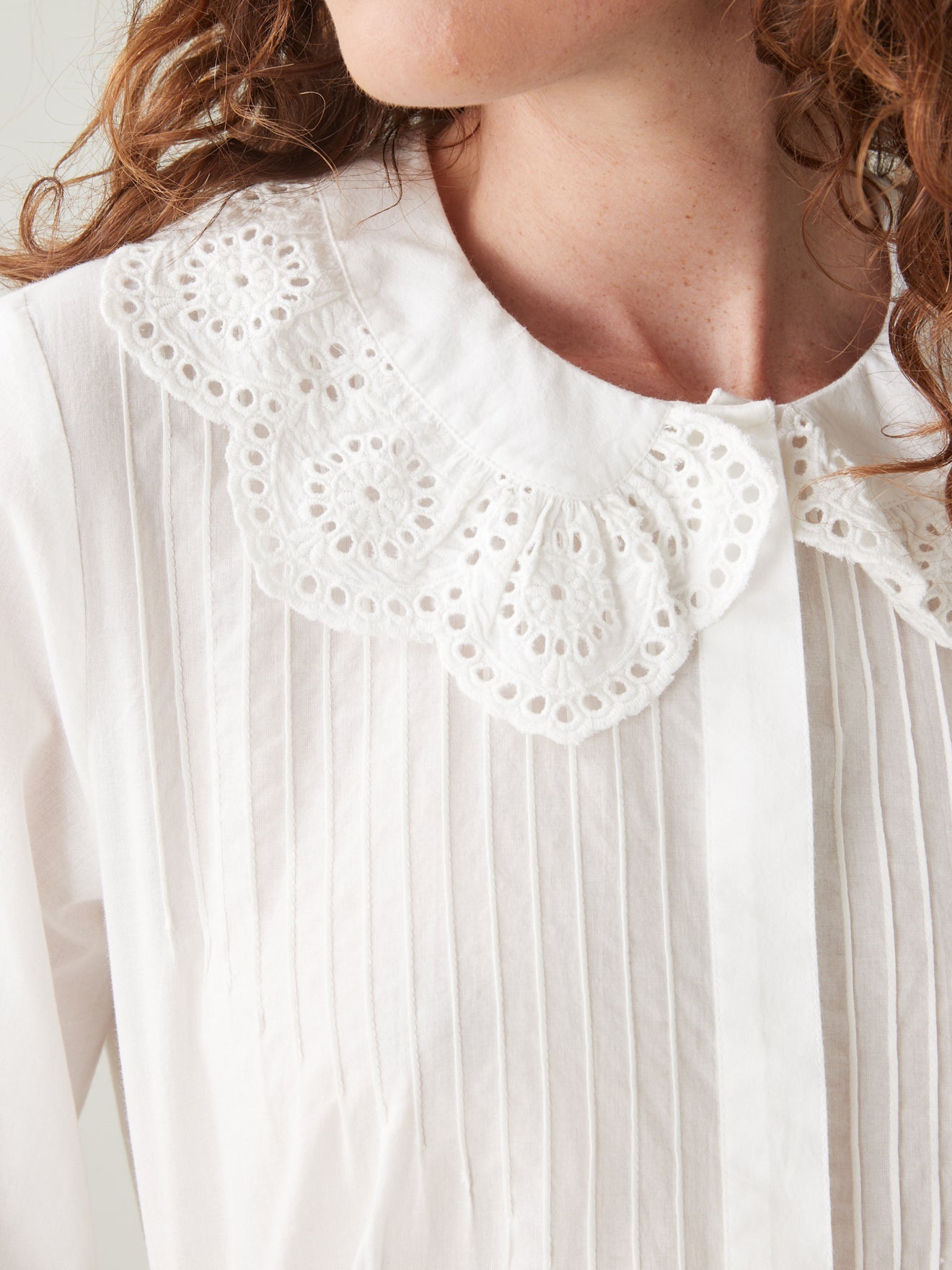 Blouse trousseau col pierrot femme