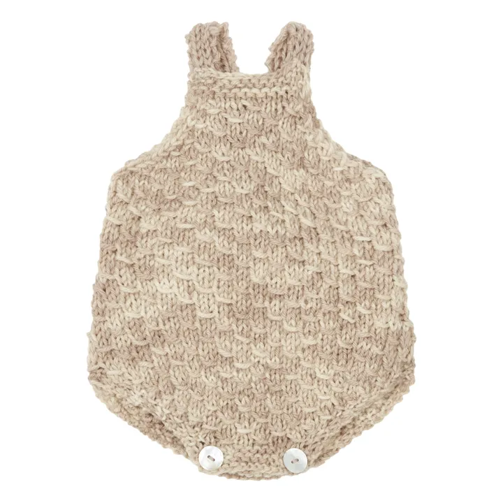 Silmu Knitting Barboteuse à Bretelles Mérinos Hunaja | Beige