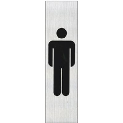 Pickup - Plaque de signalisation - 165 x 44 mm - hommes (vertical)
