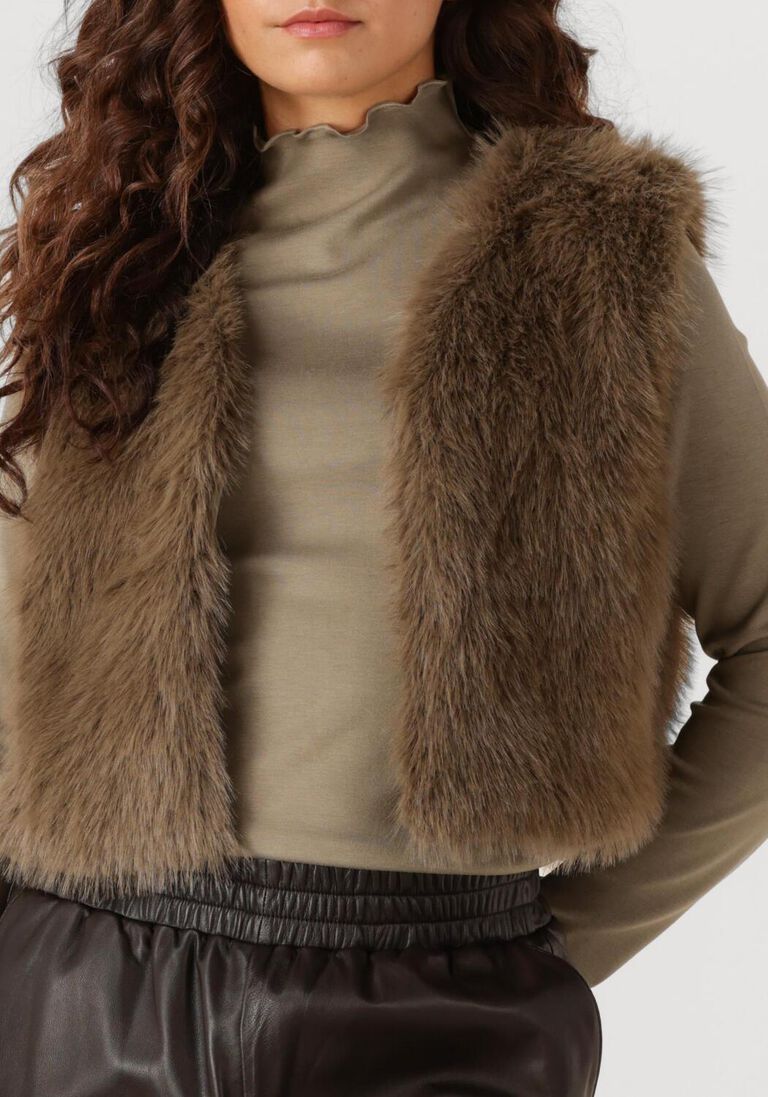 taupe aimee the label gilet isla