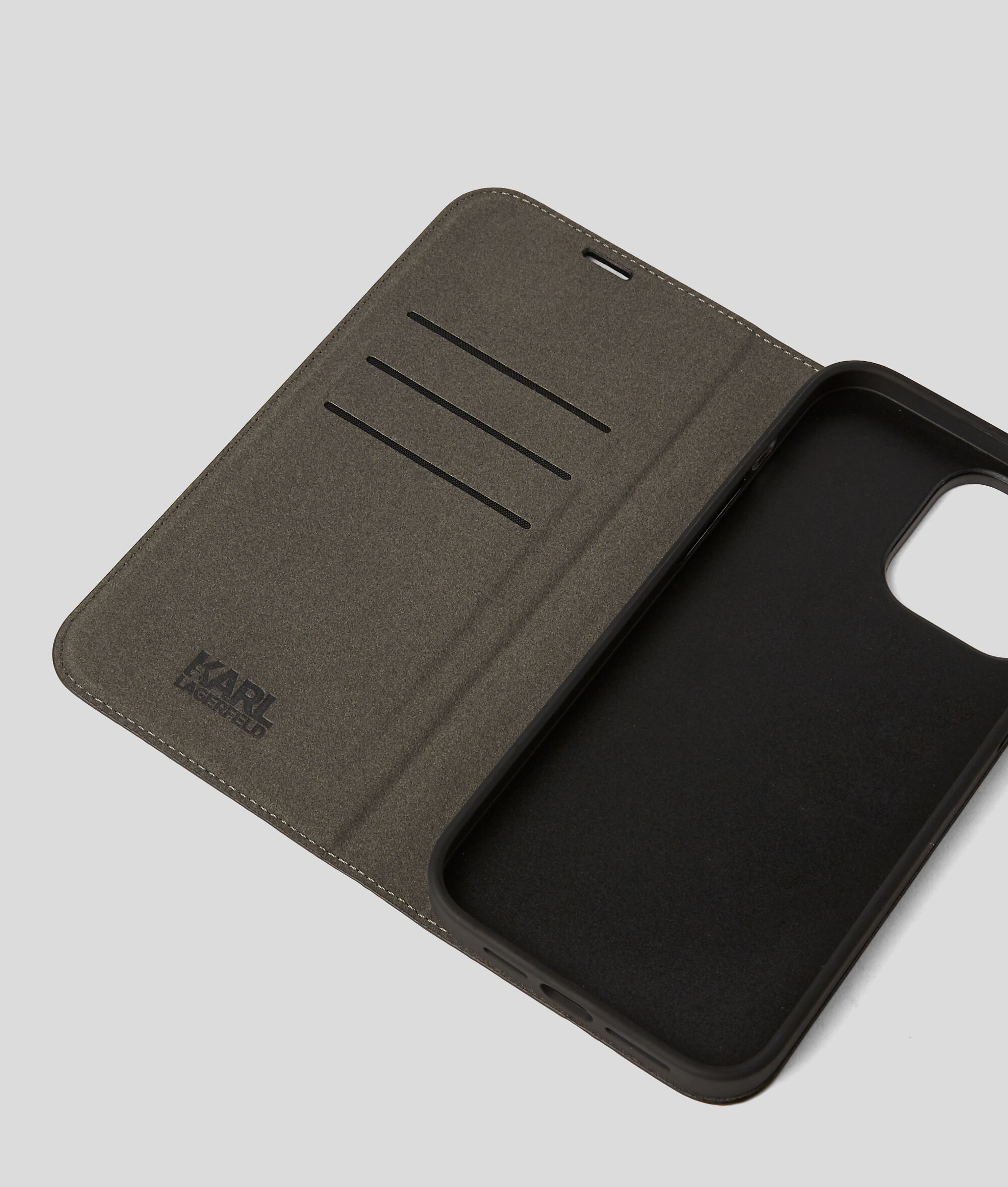 Étui portefeuille KL Monogram pour iPhone 14 Pro Max